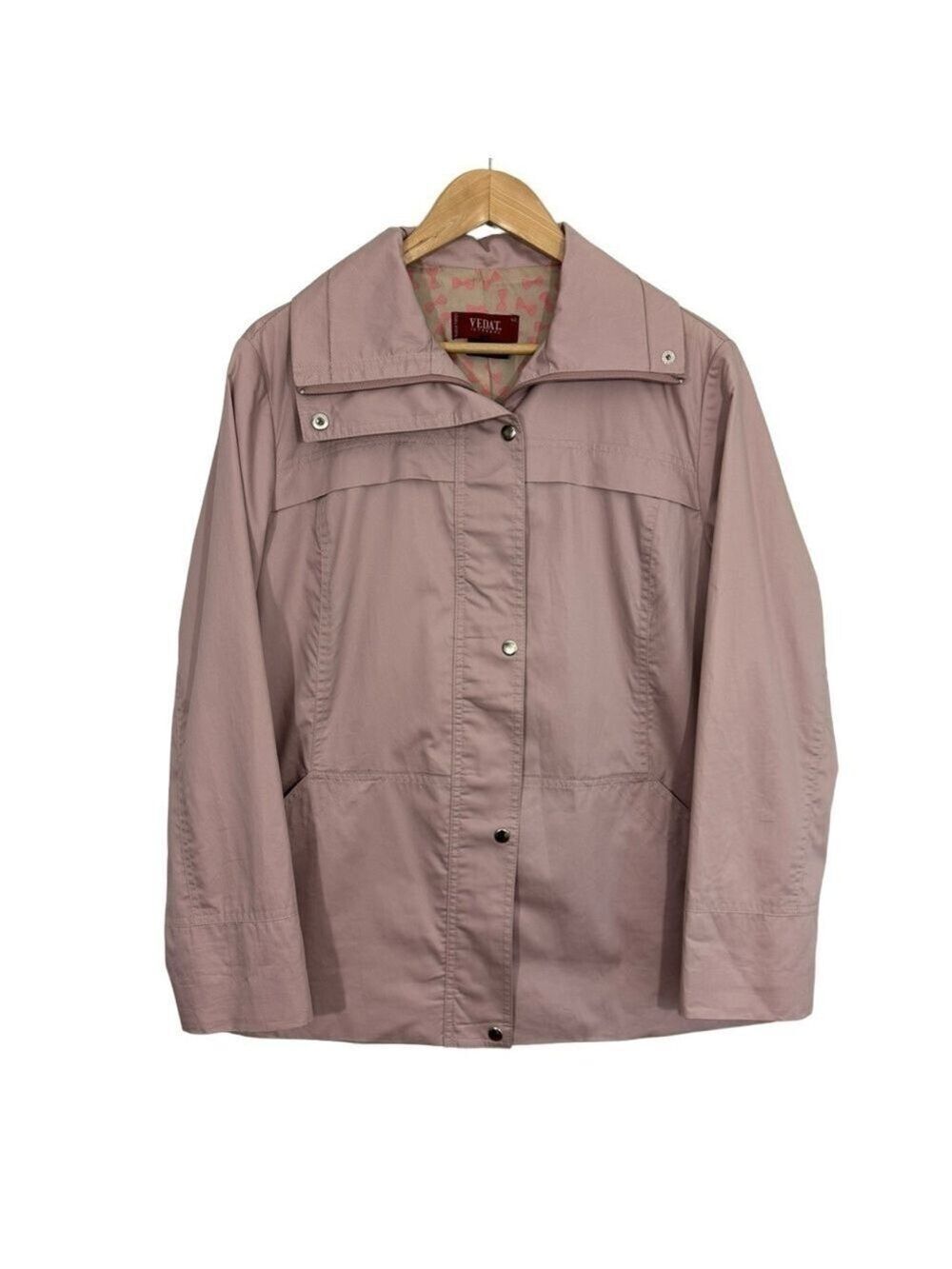 Vedat Istanbul Lightweight Jacket Womens M Dusty Rose Pink Light Coat EUC